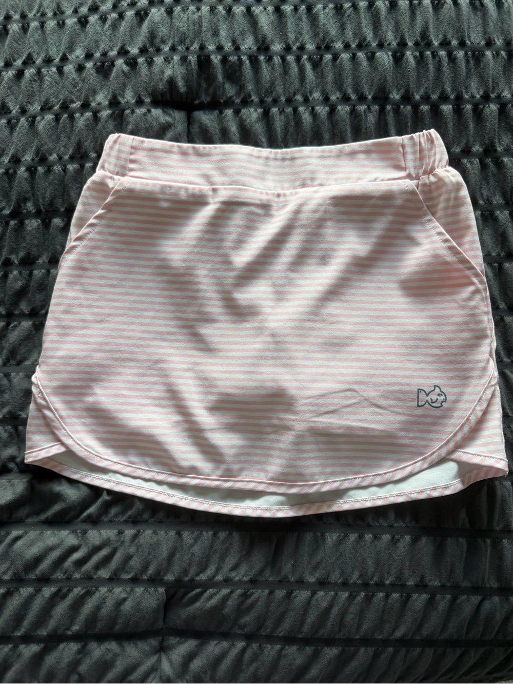Girls Pink Striped Skort